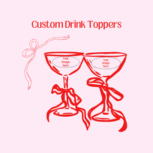 Load image into Gallery viewer, Printed Image Drink Toppers
