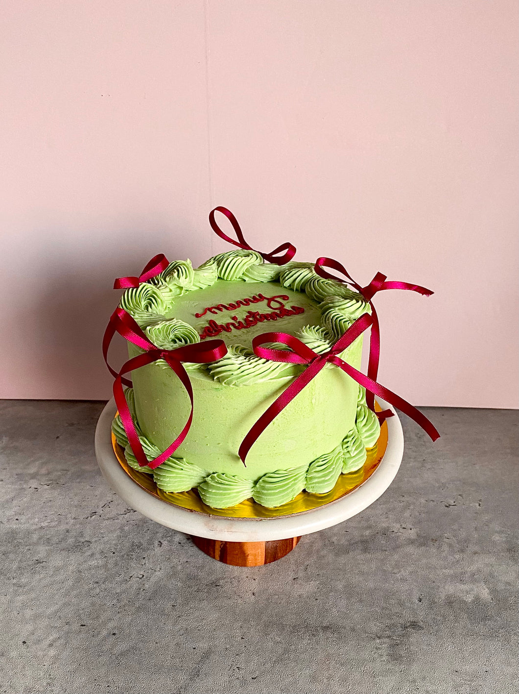 Christmas Bow Cake